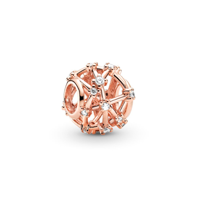 Pandora Moments Áttört csillagképek rozé arany charm