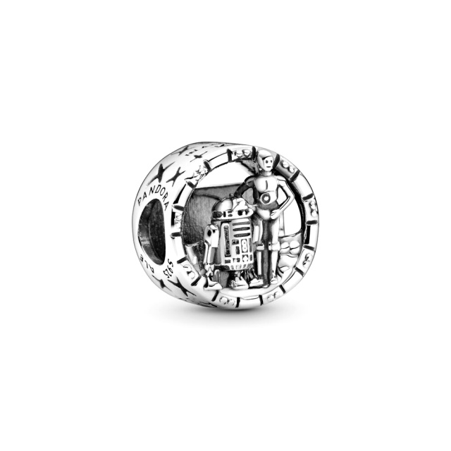 Pandora Moments Star Wars C-3PO és R2-D2 áttört ezüst charm