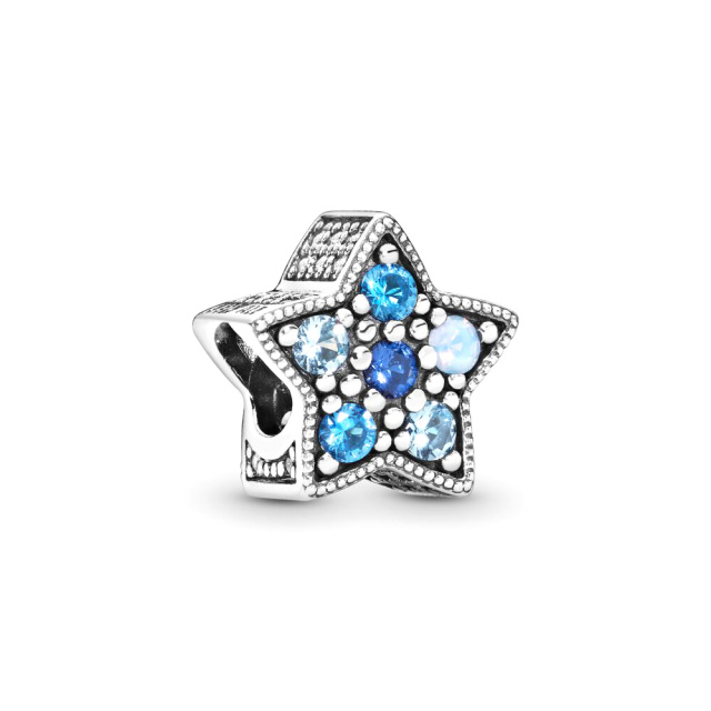 Pandora Moments Fényes csillag ezüst charm