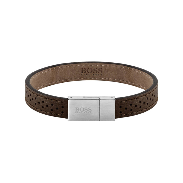 Boss Essentials leather férfi karkötő HBJ1580034