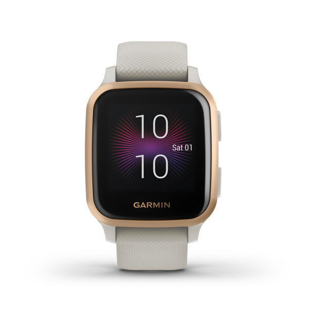 Garmin okosóra Venu Sq Music Világos homokkő , rózsaarany kerettel