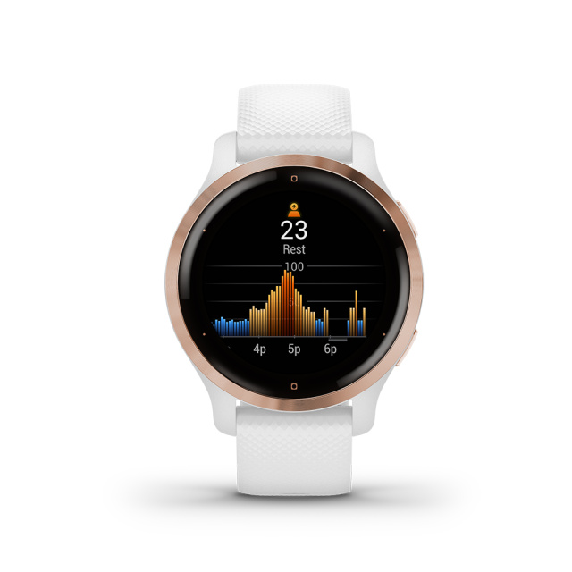 Garmin okosóra Venu 2S fehér , rózsa arany kerettel