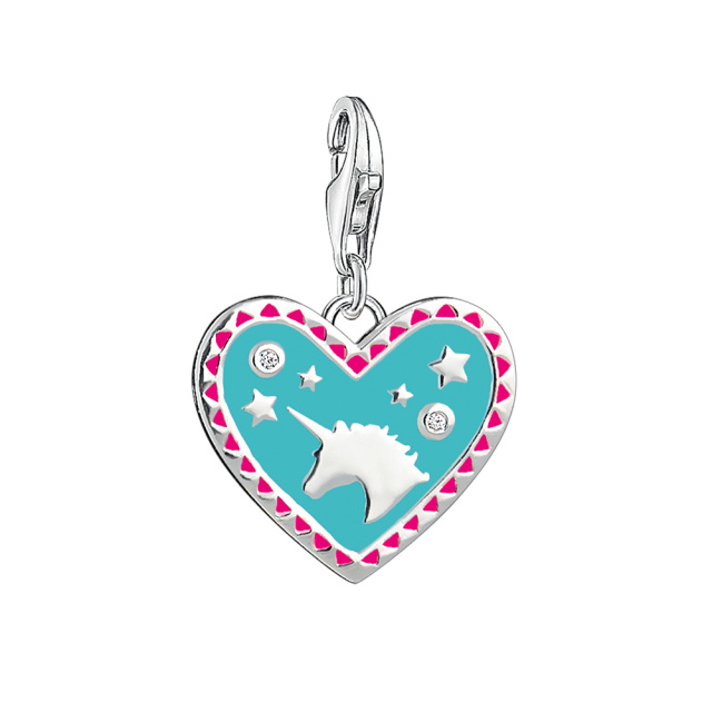 Thomas Sabo Női Charm Unikornis szívben