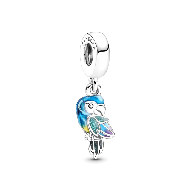 Pandora Moments Dzsungel papagáj ezüst charm