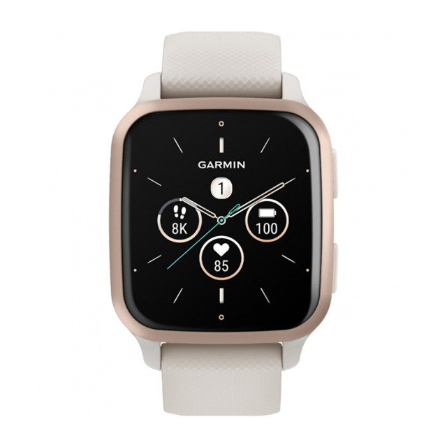 Garmin Venu Sq 2 Music törtfehér, világosarany kerettel