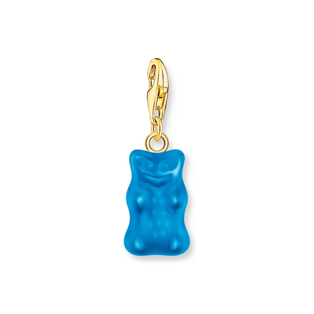 Thomas Sabo x HARIBO aranyozott kék gumimaci női charm