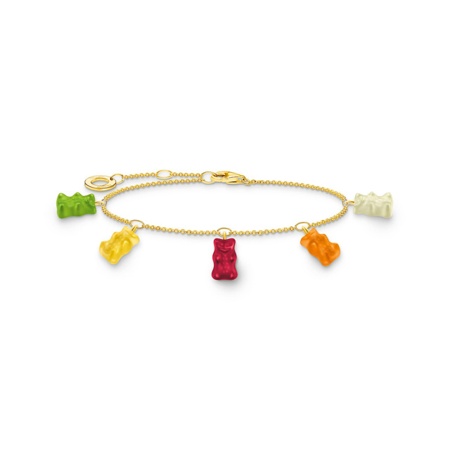 Thomas Sabo x HARIBO többszínű gumimaci arany női karkötő