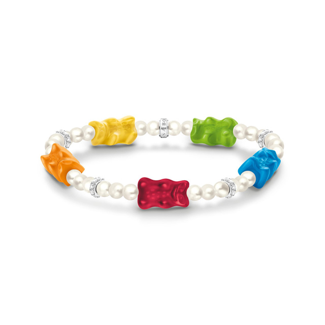 Thomas Sabo x HARIBO többszínű gumimaci gyöngy női karkötő