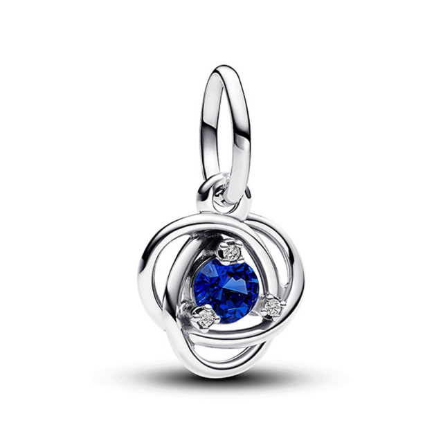 Pandora kék örökkévalóság kör függő charm 