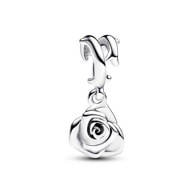 Pandora Moments Virágzó rózsa függő Ezüst színű Charm