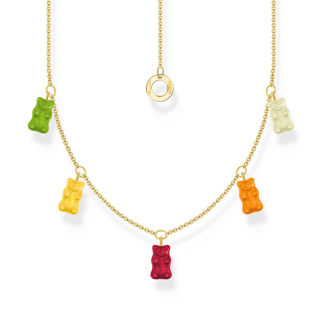 Thomas Sabo x HARIBO többszínű gumimaci aranyozott női nyaklánc