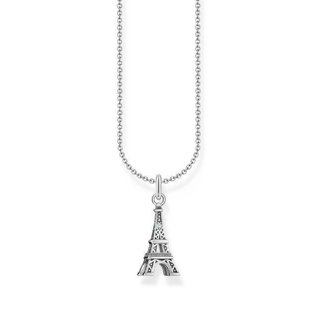 Thomas Sabo ezüst női nyaklánc Eiffel-torony medállal