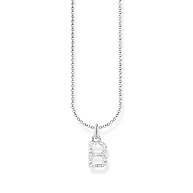 Thomas Sabo ezüst női nyaklánc B betű medállal