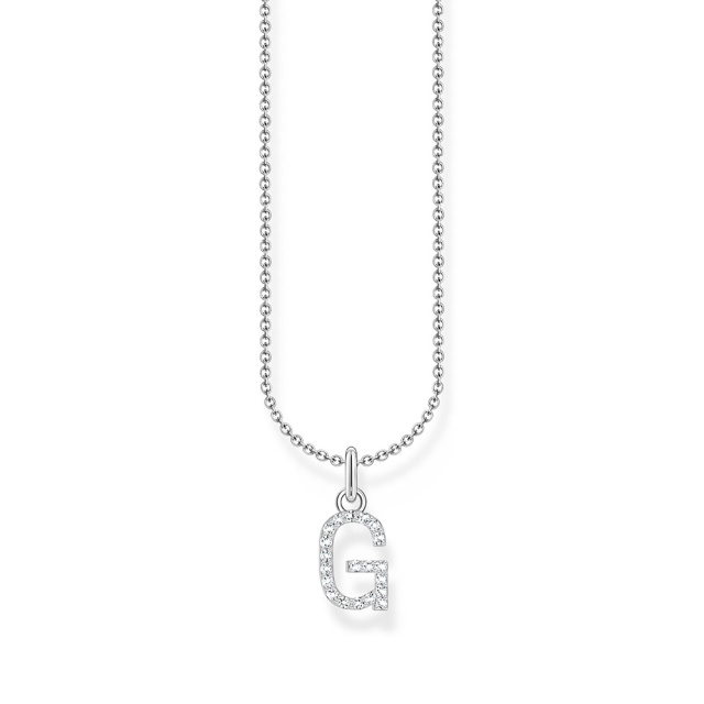 Thomas Sabo ezüst női nyaklánc G betű medállal