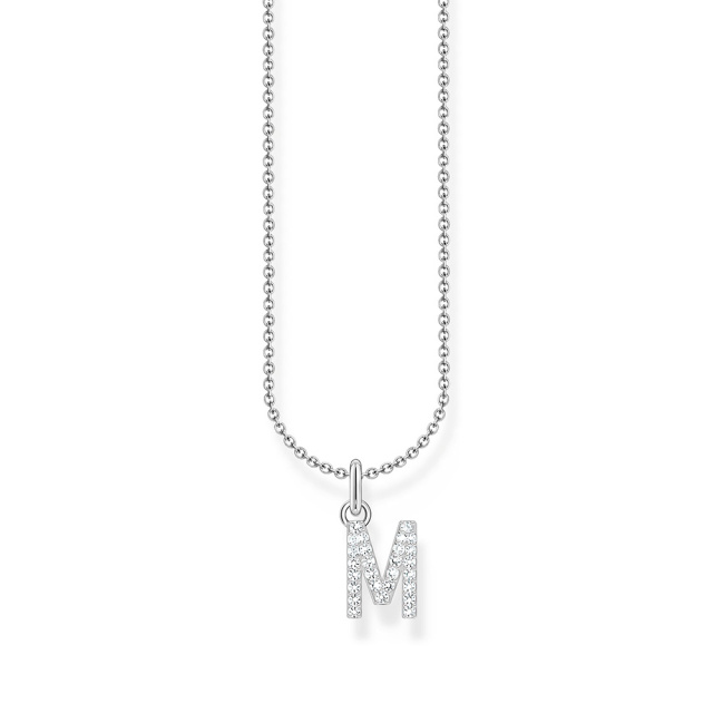 Thomas Sabo ezüst női nyaklánc M betű medállal