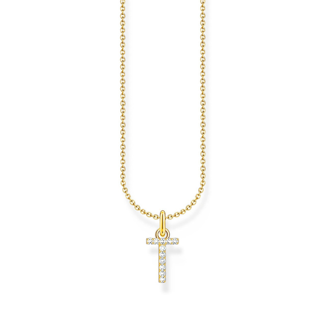 Thomas Sabo aranyozott női nyaklánc T betű medállal