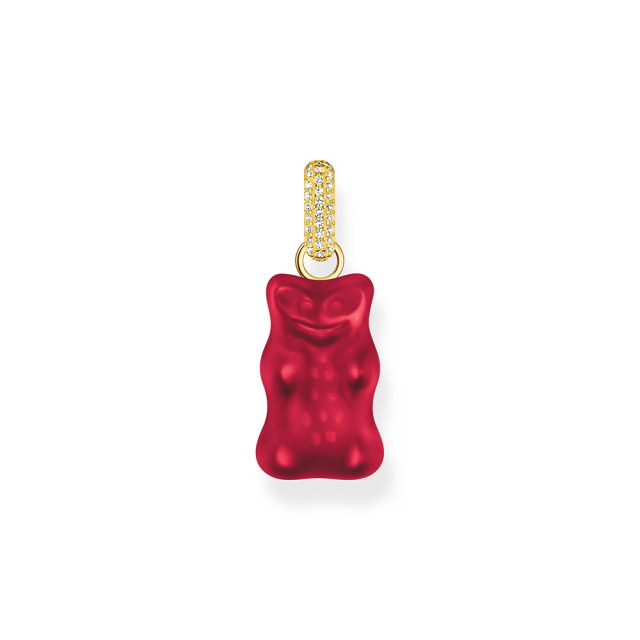 Thomas Sabo x HARIBO aranyozott piros gumimaci női medál
