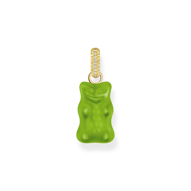 Thomas Sabo x HARIBO aranyozott zöld gumimaci női medál