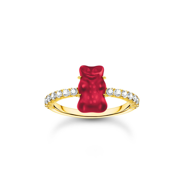 Thomas Sabo X HARIBO piros gumimaci női gyűrű