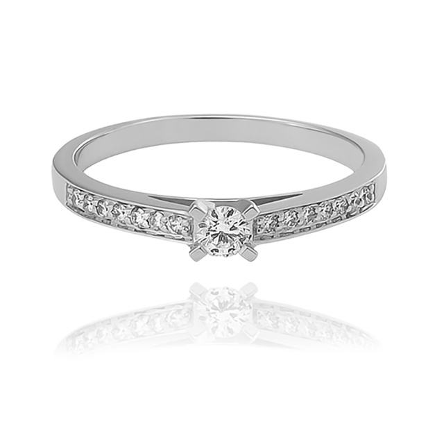 Moon Diamonds Fehér arany gyűrű