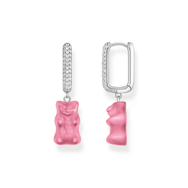 Haribo rózsaszín gumimaci Thomas Sabo női fél pár fülbevaló