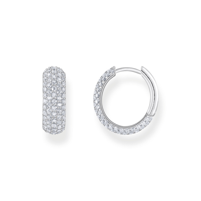 Thomas Sabo Áttetsző cirkónia köves ezüst karika fülbevaló