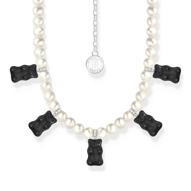 Thomas Sabo x HARIBO gyöngyös fekete gumimaci nyaklánc 