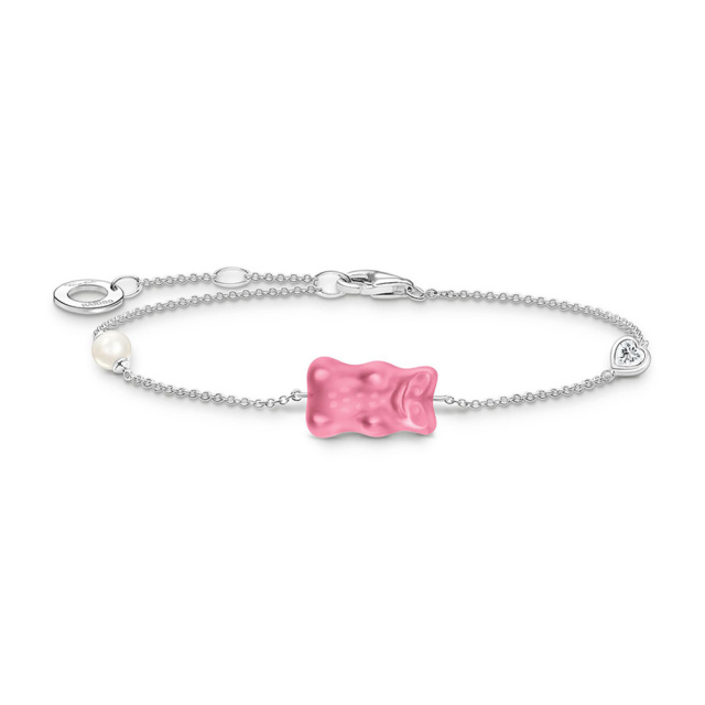 Thomas Sabo X HARIBO rózsaszín gumimaci női karkötő
