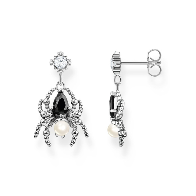 Thomas Sabo fekete pók fülbevaló édesvízi gyönggyel