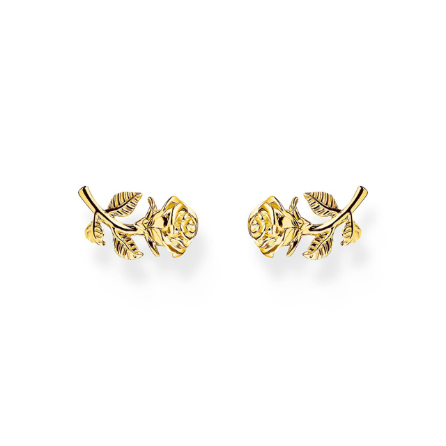 Thomas Sabo aranyozott rózsarománc fülbevaló