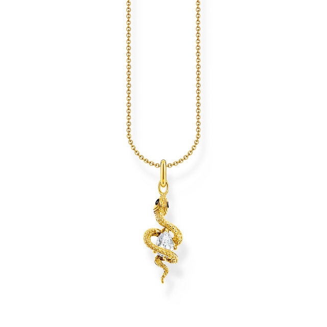 Thomas Sabo aranyozott nyaklánc kígyó medállal