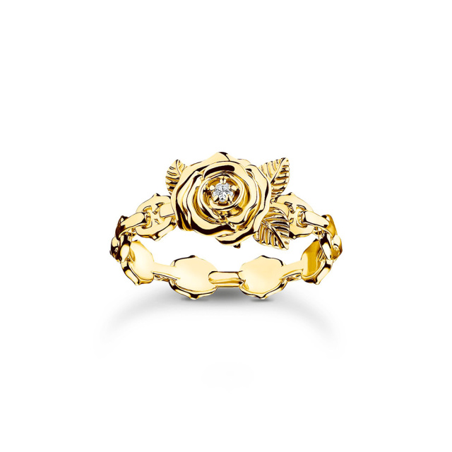 Thomas Sabo aranyozott rózsarománc gyűrű