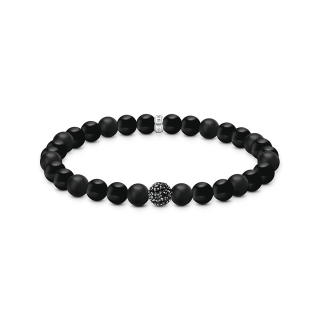 Thomas Sabo karkötő fekete obszidián gyöngyökből