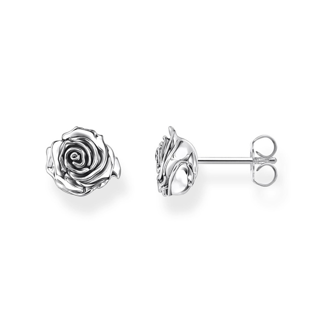 Thomas Sabo nagyméretű rózsa ezüst női fülbevaló