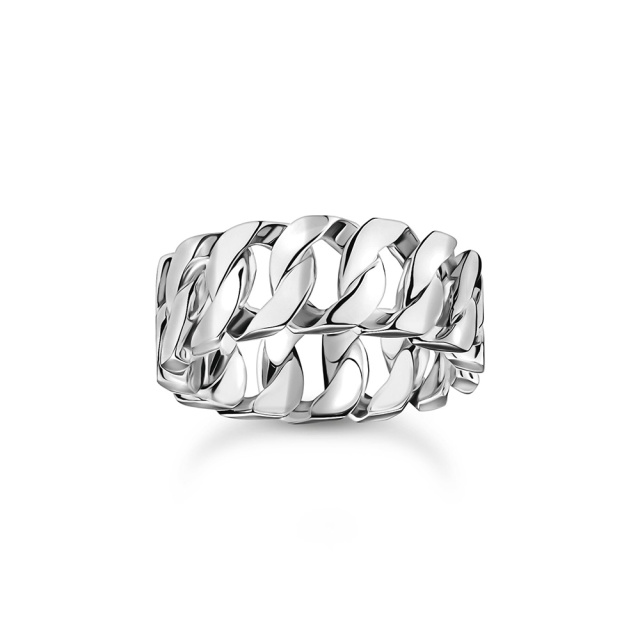 Thomas Sabo ezüst széles gyűrű láncszemekkel