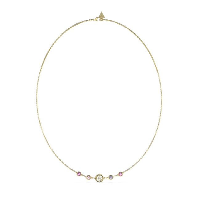 Guess női nyaklánc rózsaszín-lila kövekkel JUBN05097JWYGFCT/U