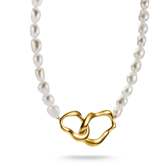 Thomas Sabo Natural Beauty aranyozott női gyöngy nyaklánc