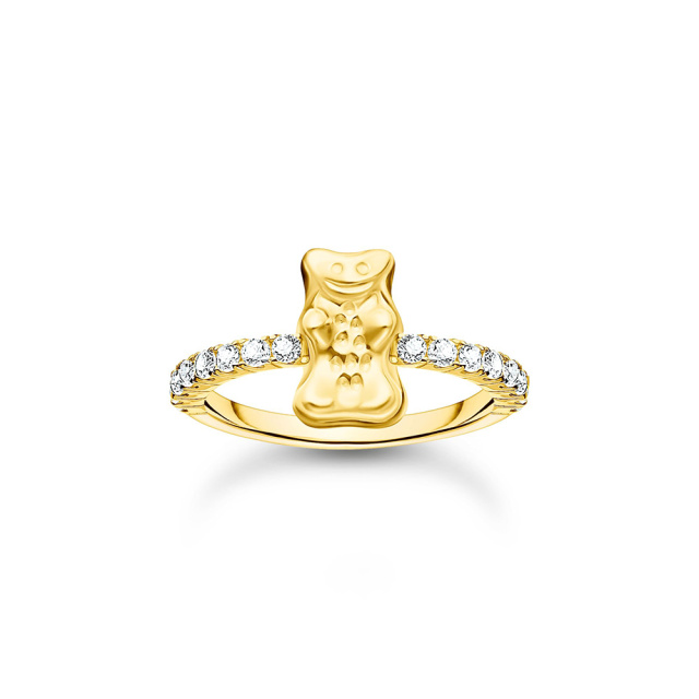 Thomas Sabo X HARIBO aranyozott női gyűrű cirkóniával