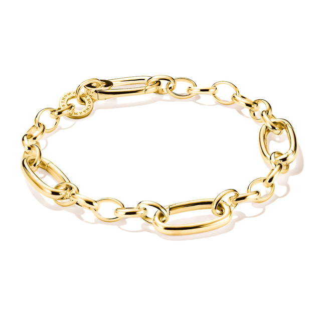 Thomas Sabo Aranyozott charm karkötő 3 nyitható szemmel