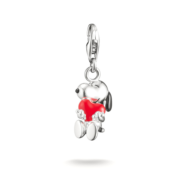 Thomas Sabo X PEANUTS szívet ölelő Snoopy charm