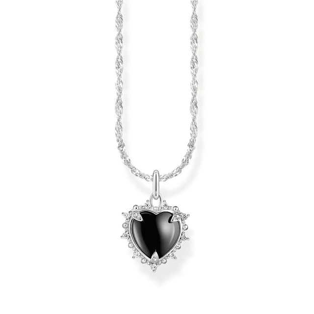 Thomas Sabo Ezüst nyaklánc fekete kővel