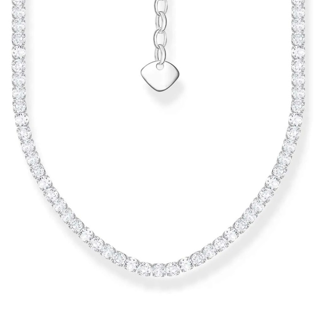Thomas Sabo Ezüst nyaklánc fehér cirkónia kövekkel