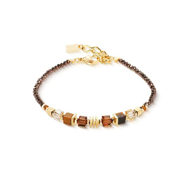 Coeur de Lion Princess earth glow rose-barna női karkötő 2103/30-1100