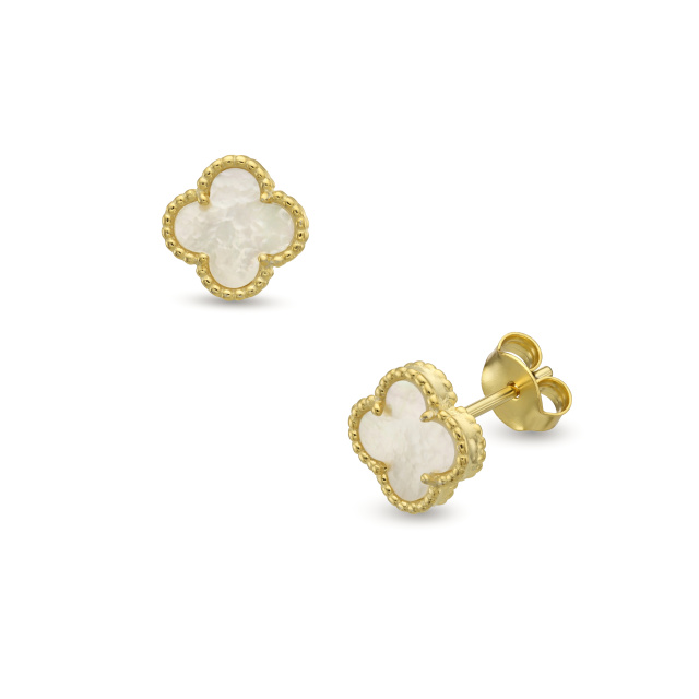 Juta ezüst fülbevaló sárga arannyal futtatva