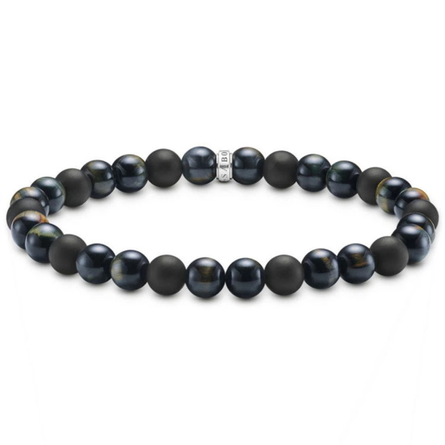 Thomas Sabo Obszidián és tigrisszem talizmán karkötő