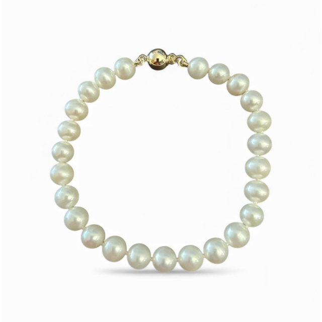 Juta gyöngysor-karkötő sárga arany kapoccsal