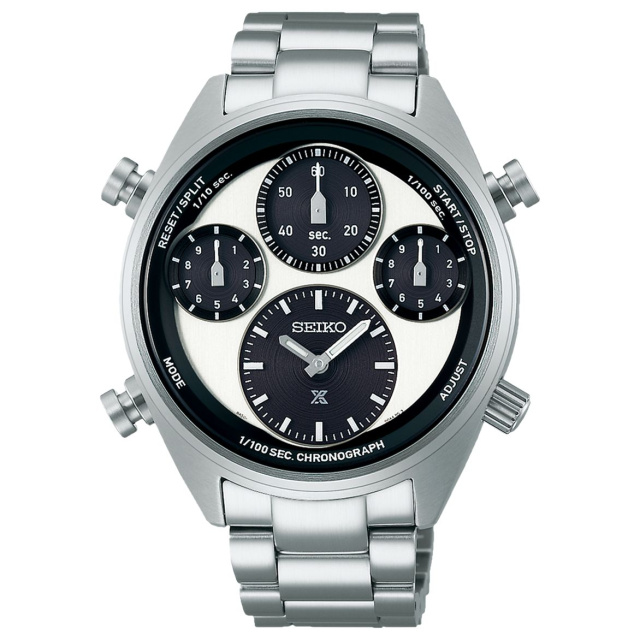 Seiko Prospex Panda One Hundredth of a Second Speedtimer Solar Chronograph férfi karóra SFJ001P1