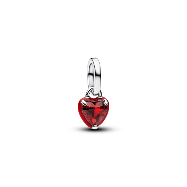 Pandora Vörös csakra szív mini függő charm