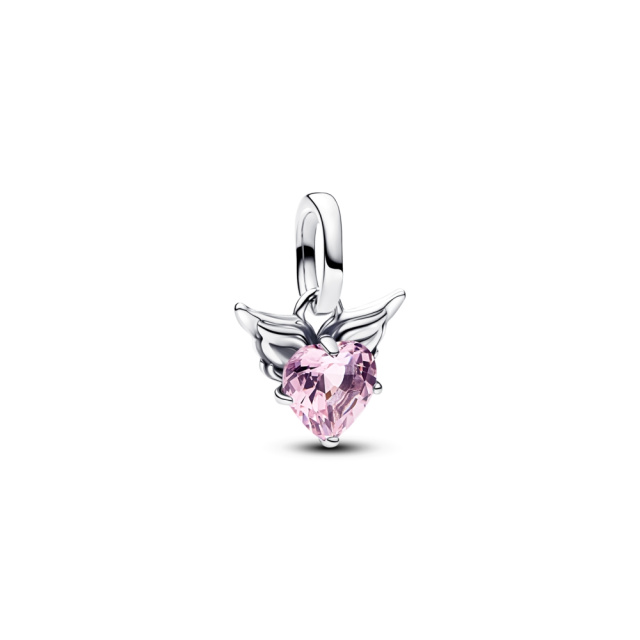 Pandora Szárnyas szív mini függő charm