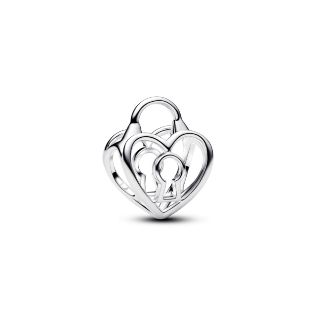 Pandora Áttört szív lakat charm